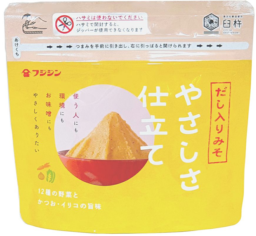 ジップみそやさしさ仕立て だし入りみそ 450g | 富士甚醤油株式会社